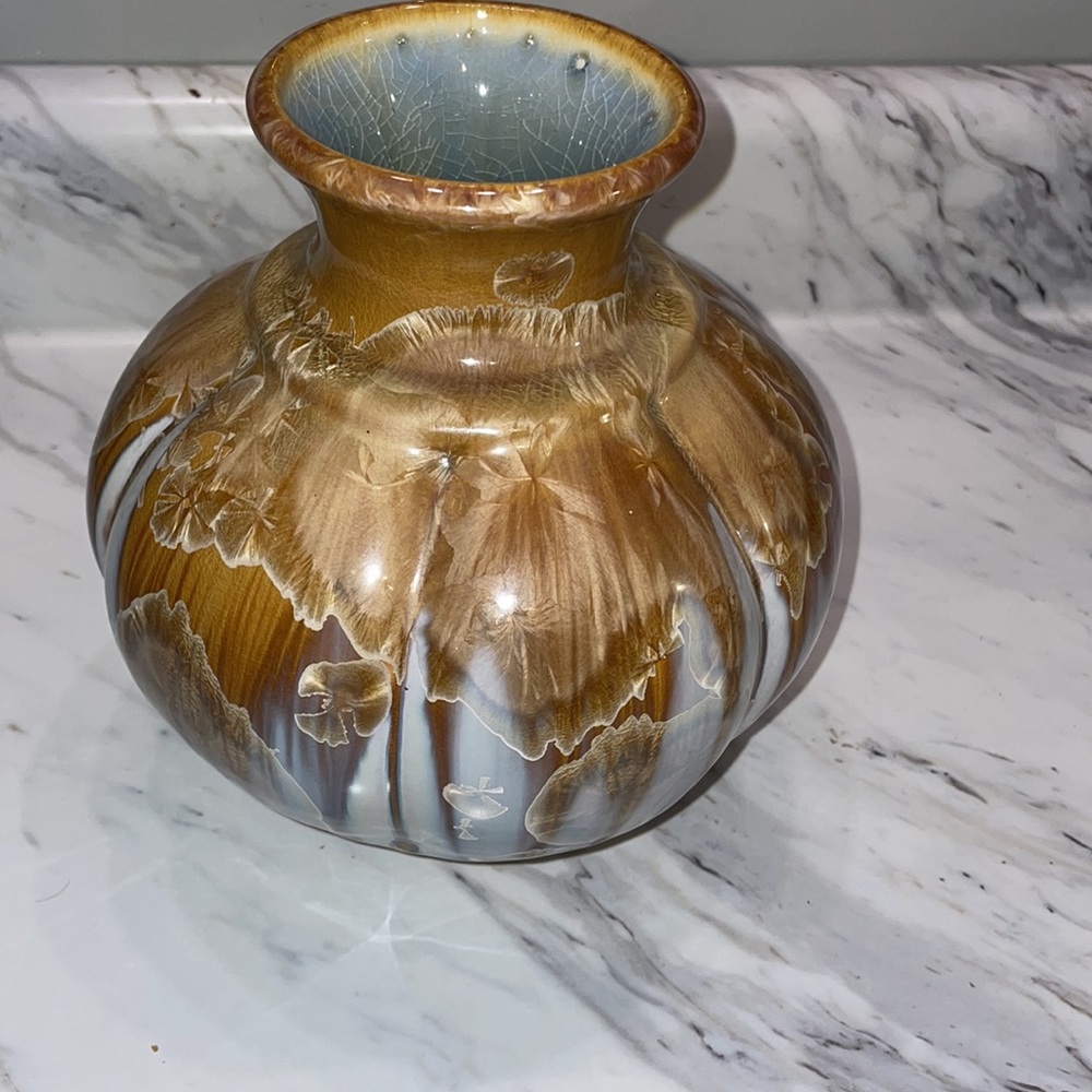 Bill Campbell pottery signed iridescent vase - Picture 2 of 6